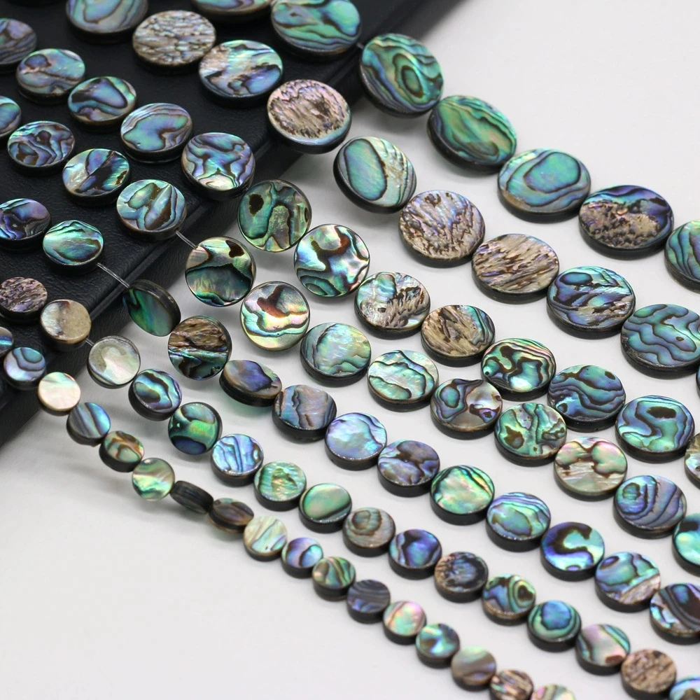 High Quality 5pcs Natural Shell Beads Coin Abalone Shell Loose Beads for Jewelry Making DIY Charms Necklace Bracelet Accessories image 3