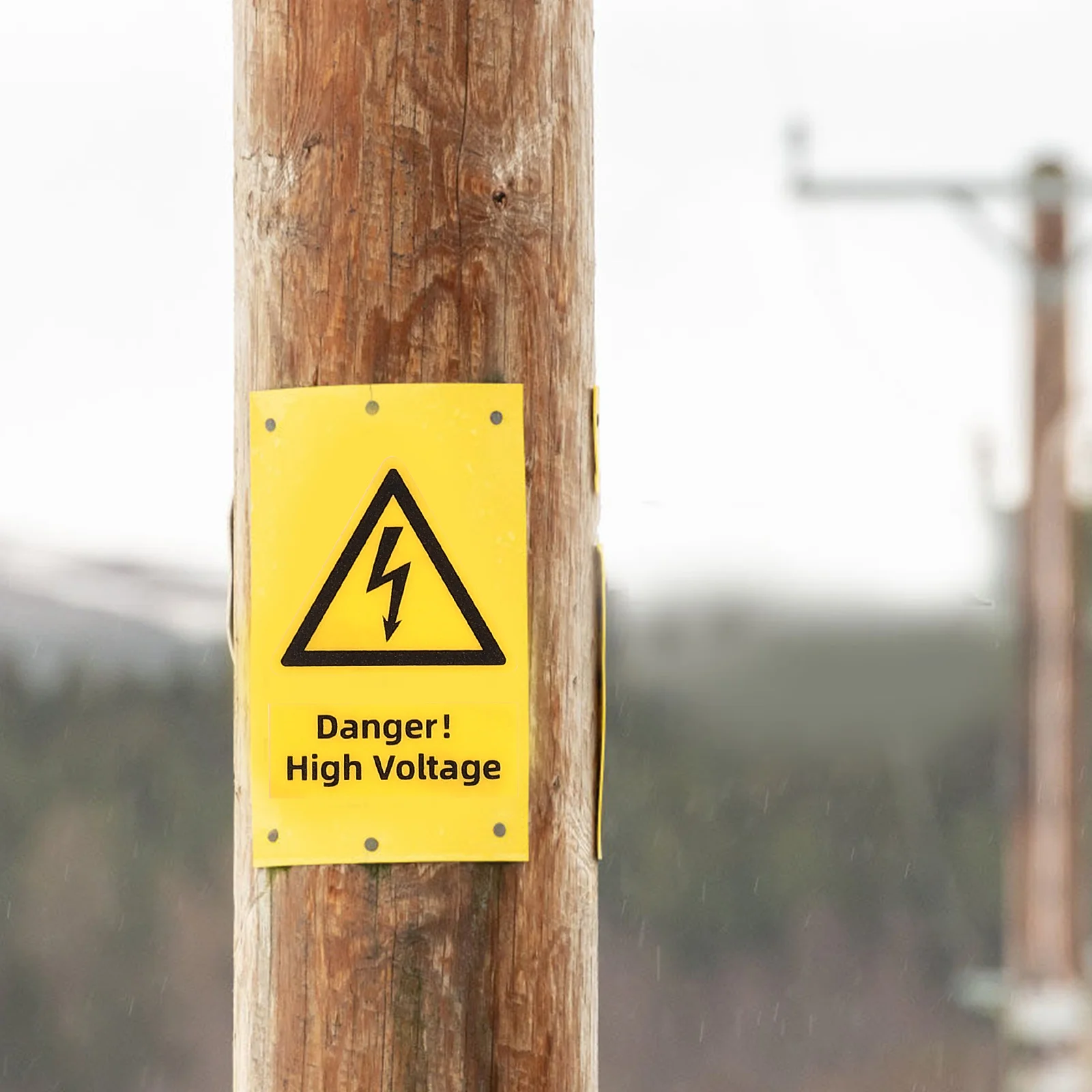 5 Pcs High Voltage Warning Label Safety Sign Stickers Labels Electric Car Electrical Caution Signs