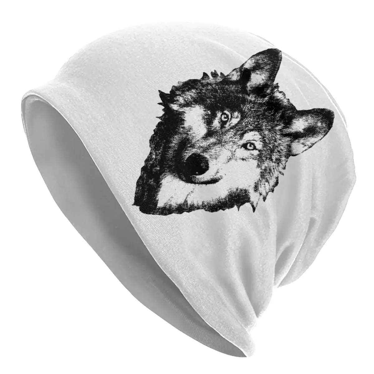 Wolf Beanie Hats Ferocious Animal Bonnet Hats Female Male Cool Hippie Knitted Hat Autumn Winter Pattern Warm Soft Caps