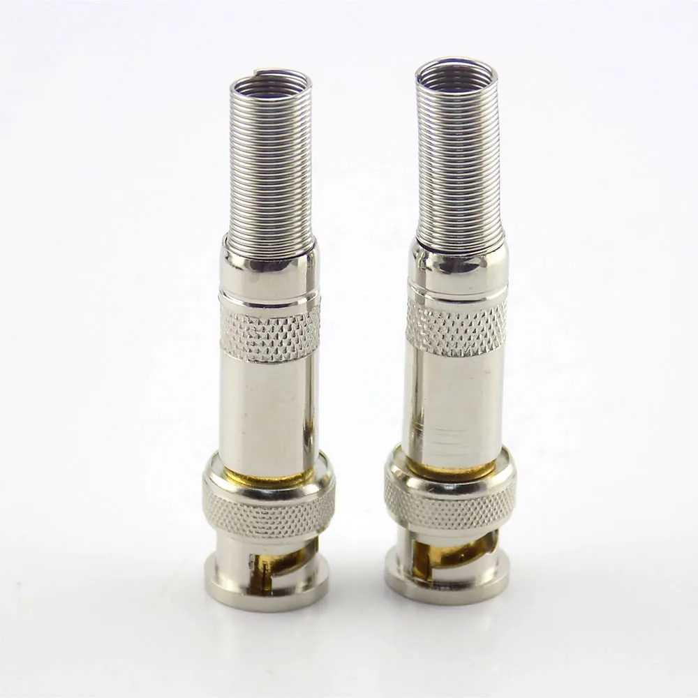 5pcs BNC Male Solder Copper Pin BNC Connector for Cctv Camera System Security Accessories C6