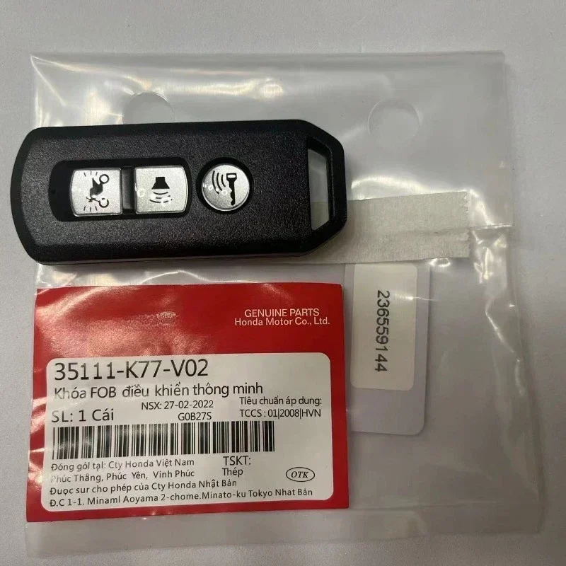 BB Key for Original K77 433MHz ID47 Honda X-ADV SH300/150/125 Forza PCX150 Hybrid MotorcycleChip with Logo