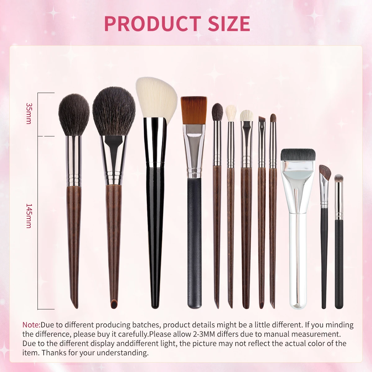 OVW 12 pièces ensemble de pinceaux de maquillage correcteurs Blush ombres à paupières brosse outil cosmétique