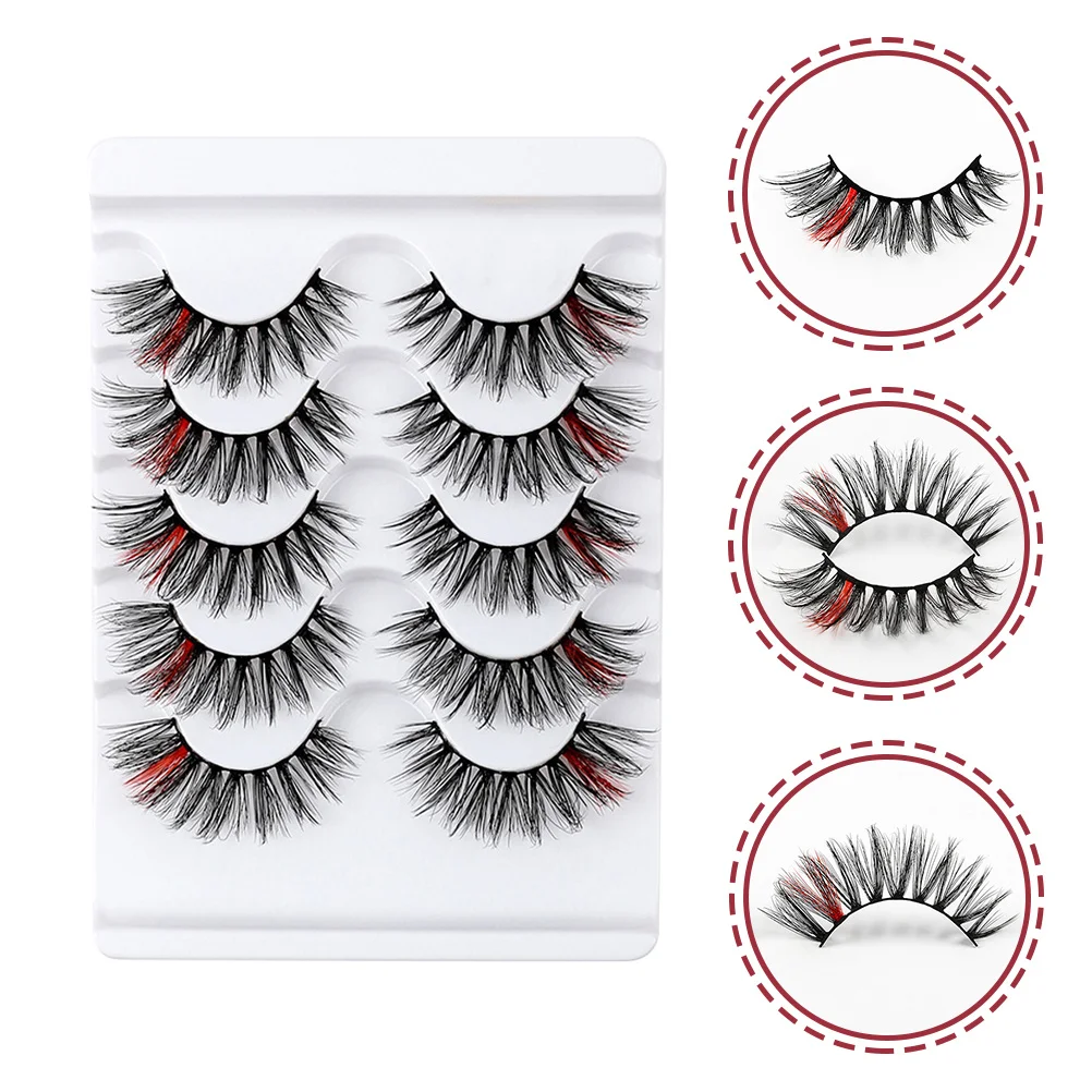 5 Par Sztucznych Rzęs Naturalny Makijaż Rzęsy dla Kobiet Impreza Sztuczne Rzęsy na Randkę Przedłużanie Rzęs