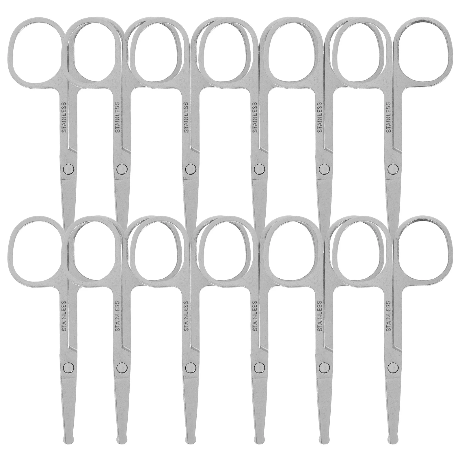 

12pcs Laboratory Scissors Stainless Steel Precision Tip Mini Grooming Tools For Lab Research Experiment Small Metal Scissors