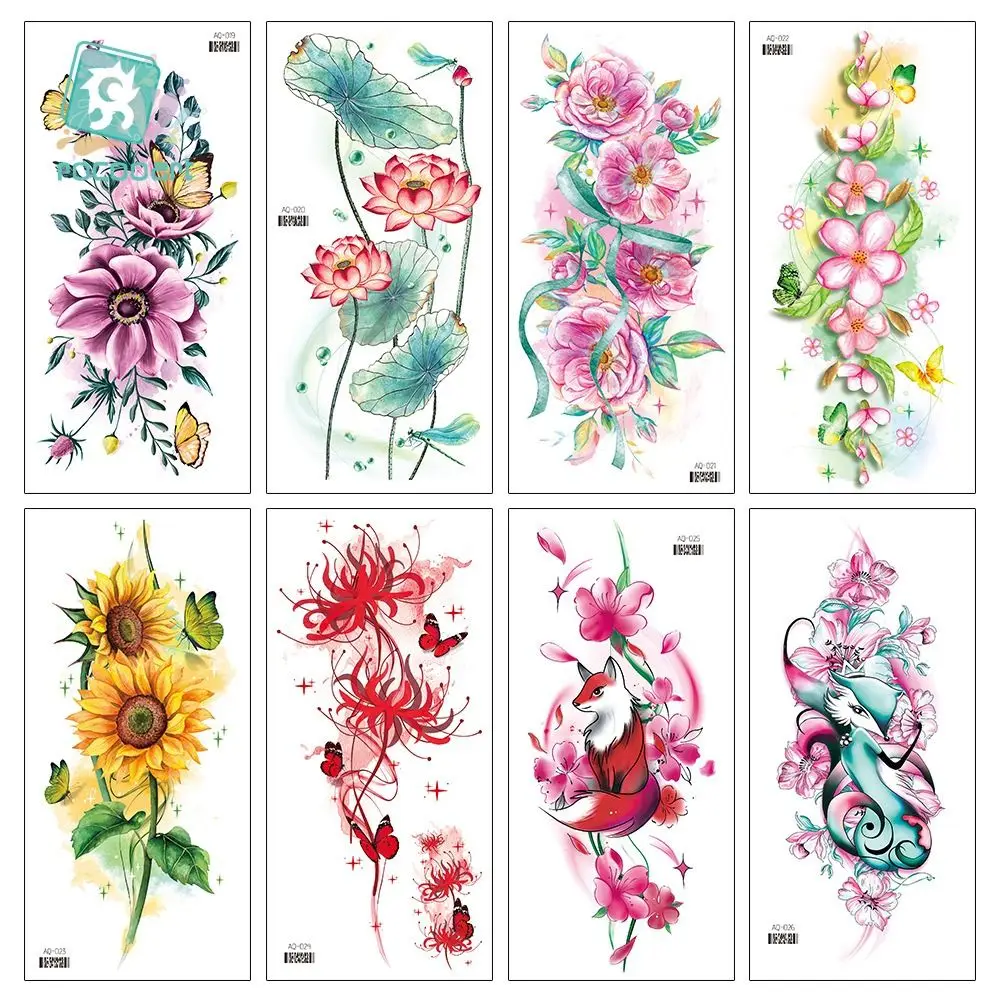 

Personalized Arm Tattoos Sticker Watercolor Waterproof Ink Painting Tattoo Sticker Realistic Disposable