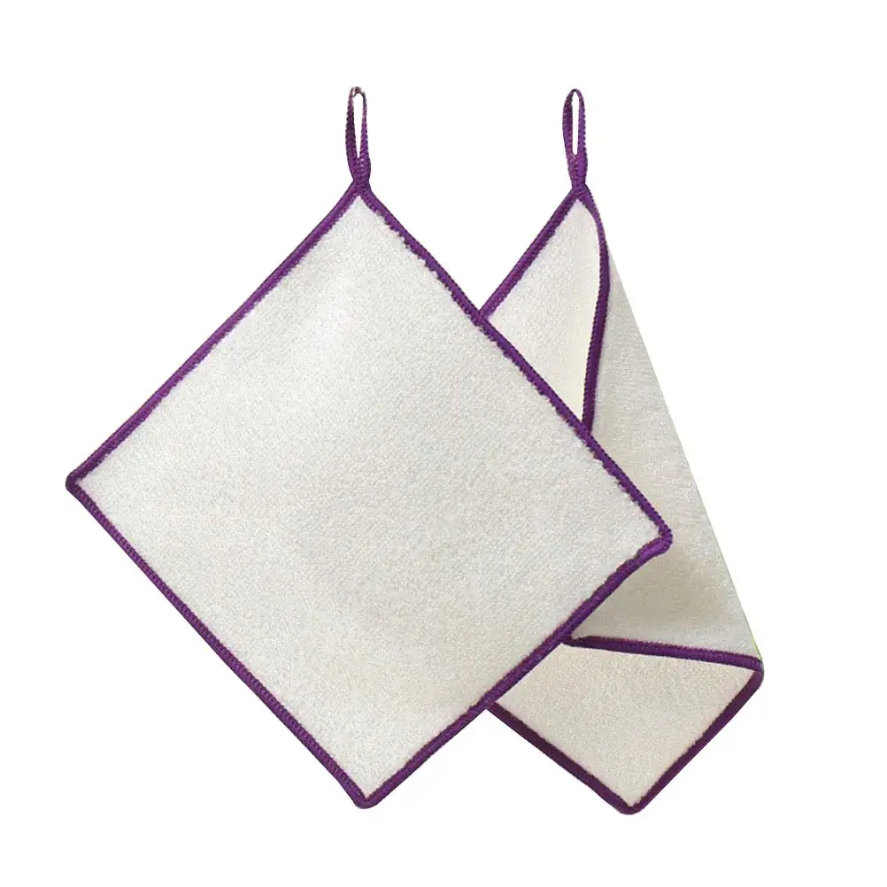 

Microfiber Dish Cleaning Cloth 25x25cm Non Stick Double Layer Kitchen Wash Towel Absorbent Odor Free Scrub Cloth