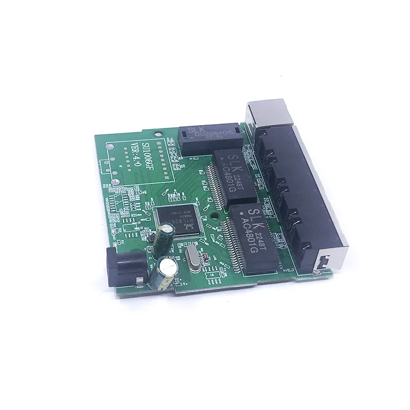 Fast switch 5 port ethernet TAP  switch 10 / 100/1000mbps network switch HUB pcb module board for system integration module