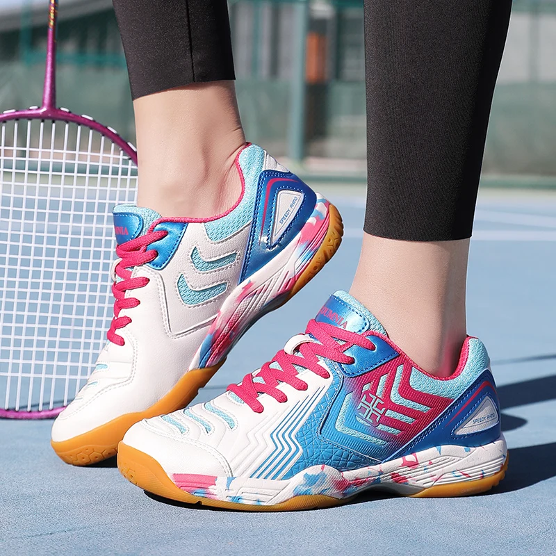 Men Badminton Shoes Volleyball Shoes Trainers Sports Professional Athletic Shoes Ping Pong Sneakers Breathable Table Tennis