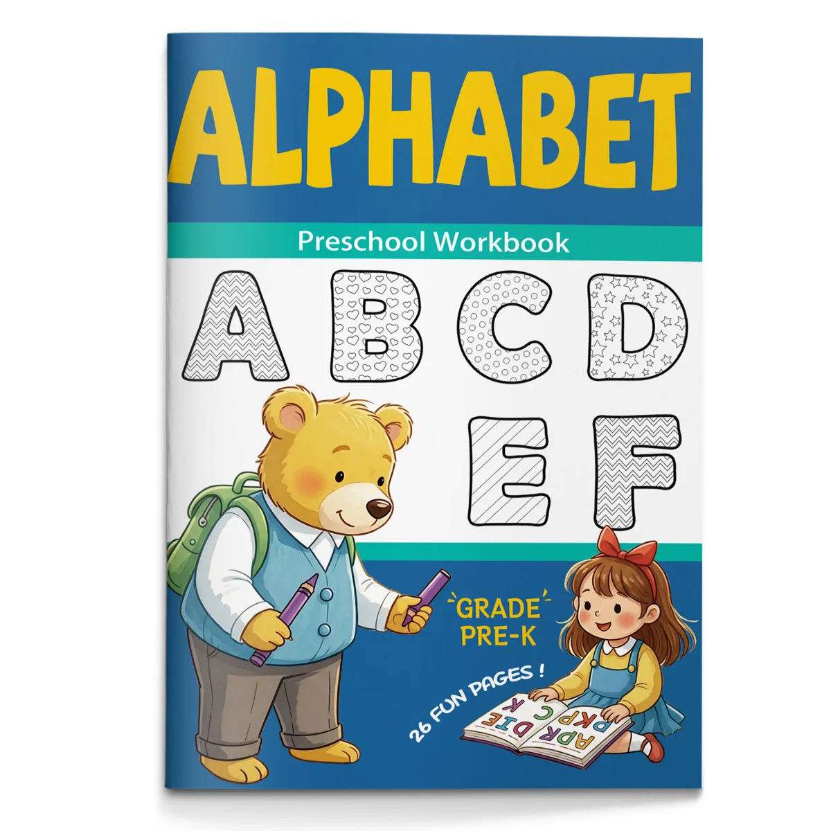 Alphabet Tracing Workbook for Kids Preschool Activity Book with ABC Letters Practice Build Writing Skills Fine Motor Control and