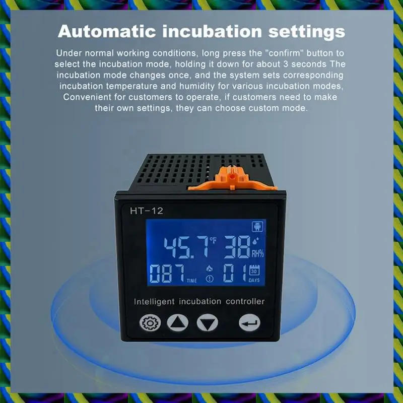 جهاز التحكم بدرجة الحرارة والرطوبة بشاشة LCD HT-12 اليومية، جهاز التحكم في حاضنة الطاقة الشمسية، طاولة التحكم في درجة الحرارة