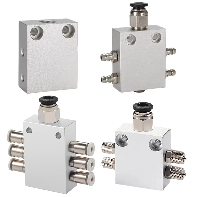 Multi Tube Vacuum Manifold 1 Way Air Inlet 4/6/8/10/12/16 Way Outlet Aluminum Alloy Small Exhaust Splitter Air Path Distributor