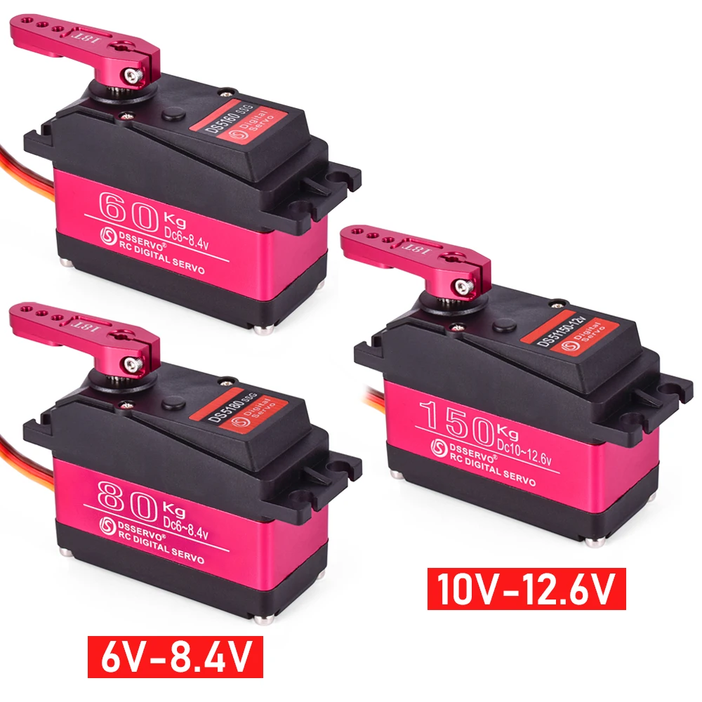 RC Steering Servo High Torque Servo Waterproof 60Kg 80Kg 150Kg 1/5 1/6 Servo HV Metal Digital for HPI Baja 5B SS RC Car