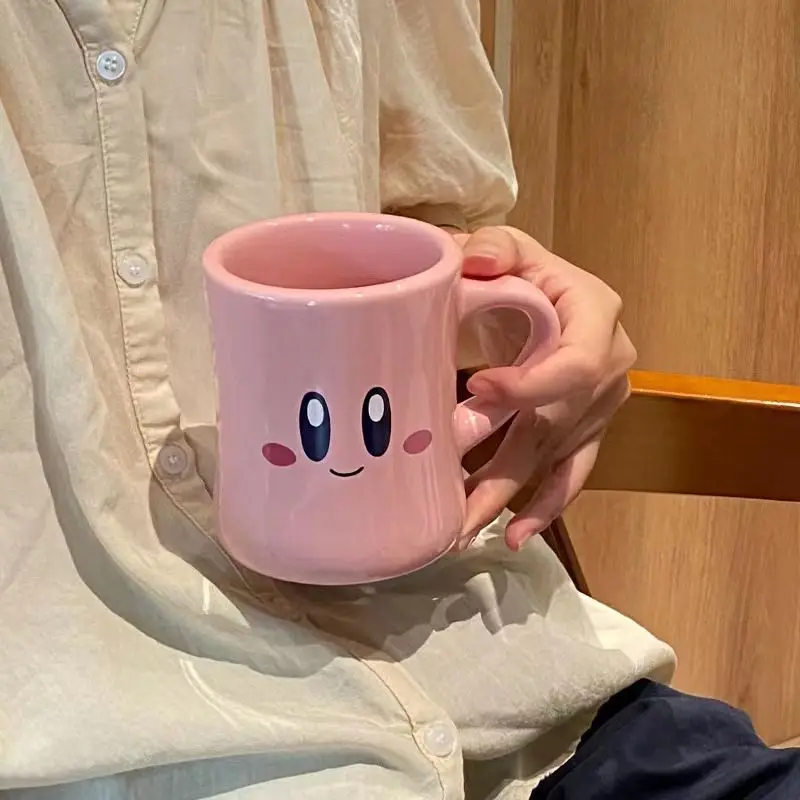 Anime Kirby Mug Cute Cute Cute Emoticon Ceramic Water Cup Breakfast Coffee Mug Girl Gift