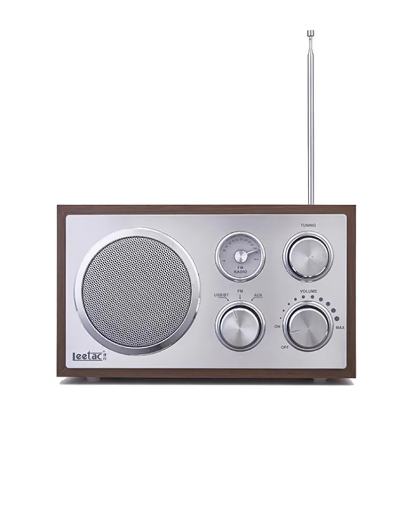 Retro Radio Wooden Bluetooth Speaker Desktop Desktop Computer Speaker Home Collection Speaker for The Elderly