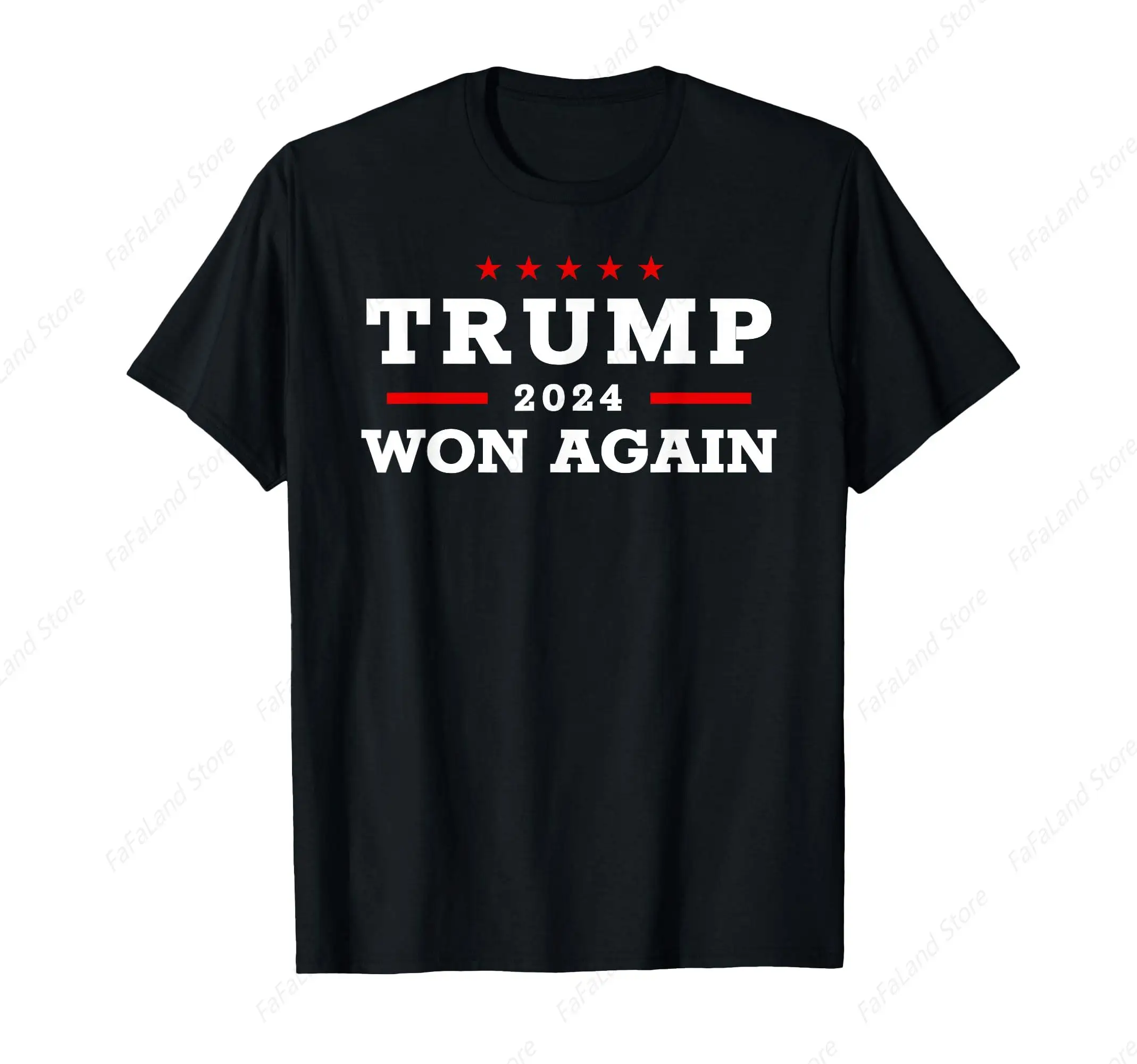 Trump Won Again 2024 Election T-Shirt for Men Women Cotton Top Tee Casual Short Sleeves