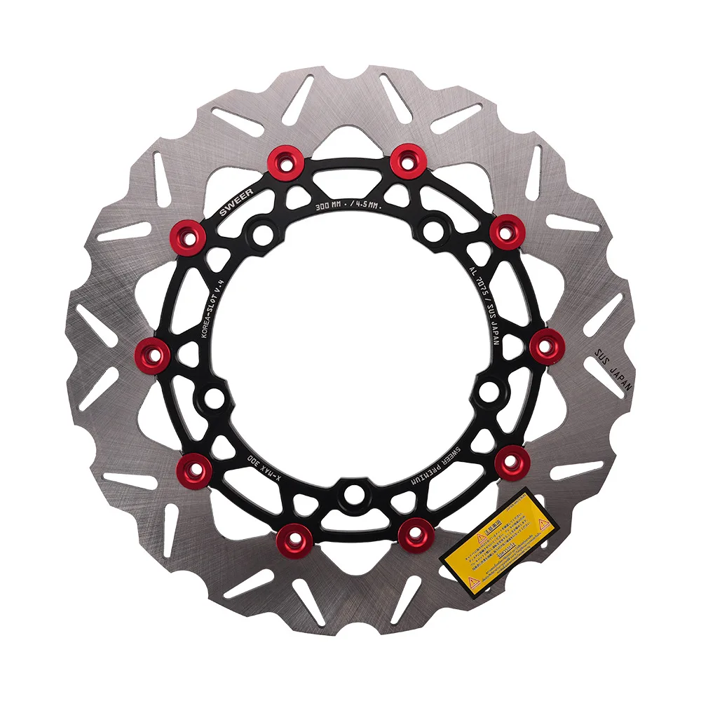 Disco de freno de motocicleta de 300MM, freno de Rotor de disco flotante de aleación de aluminio en forma de V para YAMAHA XMAX300 Xmax 300 2017-2023