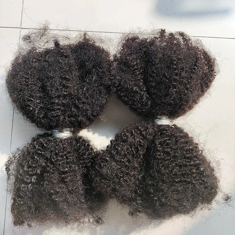 18 Zoll 4C Afro Kinky Bulk Premium Echthaar für Frauen 30g/50g Locs-Extensions Unverarbeitetes Jungfrauenhaar für Flechtfrisuren – Detail 6