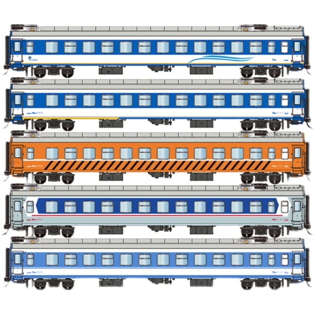 HO 1/87 Train Model 25G Hard Seat YZ Passenger Carriage New Version Plug Door with Light Train Model Toy Gift