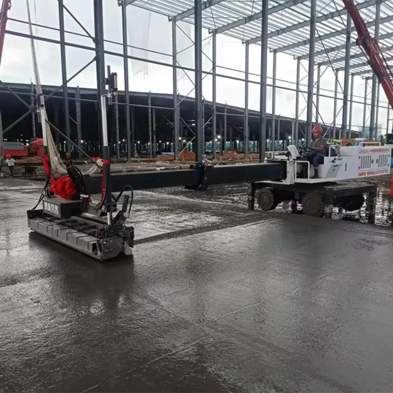Telescopic Concrete Boom Laser Screed With Fully Hydraulic System Engine Bearing Concrete Laser Screed Machine Building Floor