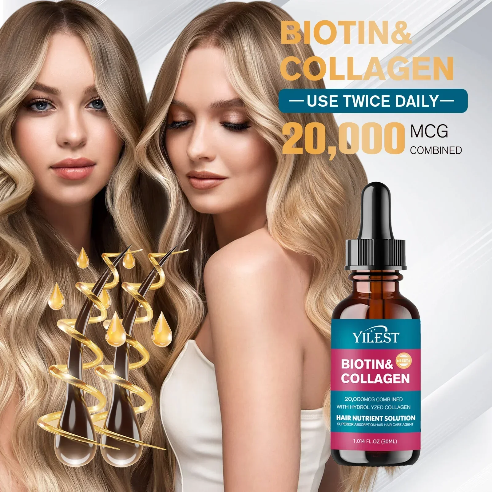 

Полный набор для ухода за волосами для взрослых с коллагеном — способствует росту, глубоко питает кожу головы и загрязняет падения волос для здоровья.