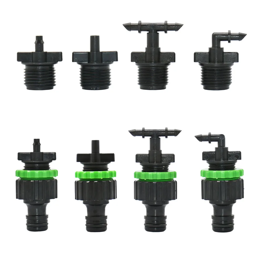 1/2 Male Thread To 4/7mm Hose Barb Connector With 16mm Quick Connector Garden Water Tube Joint Drip Irrigation System Fitting