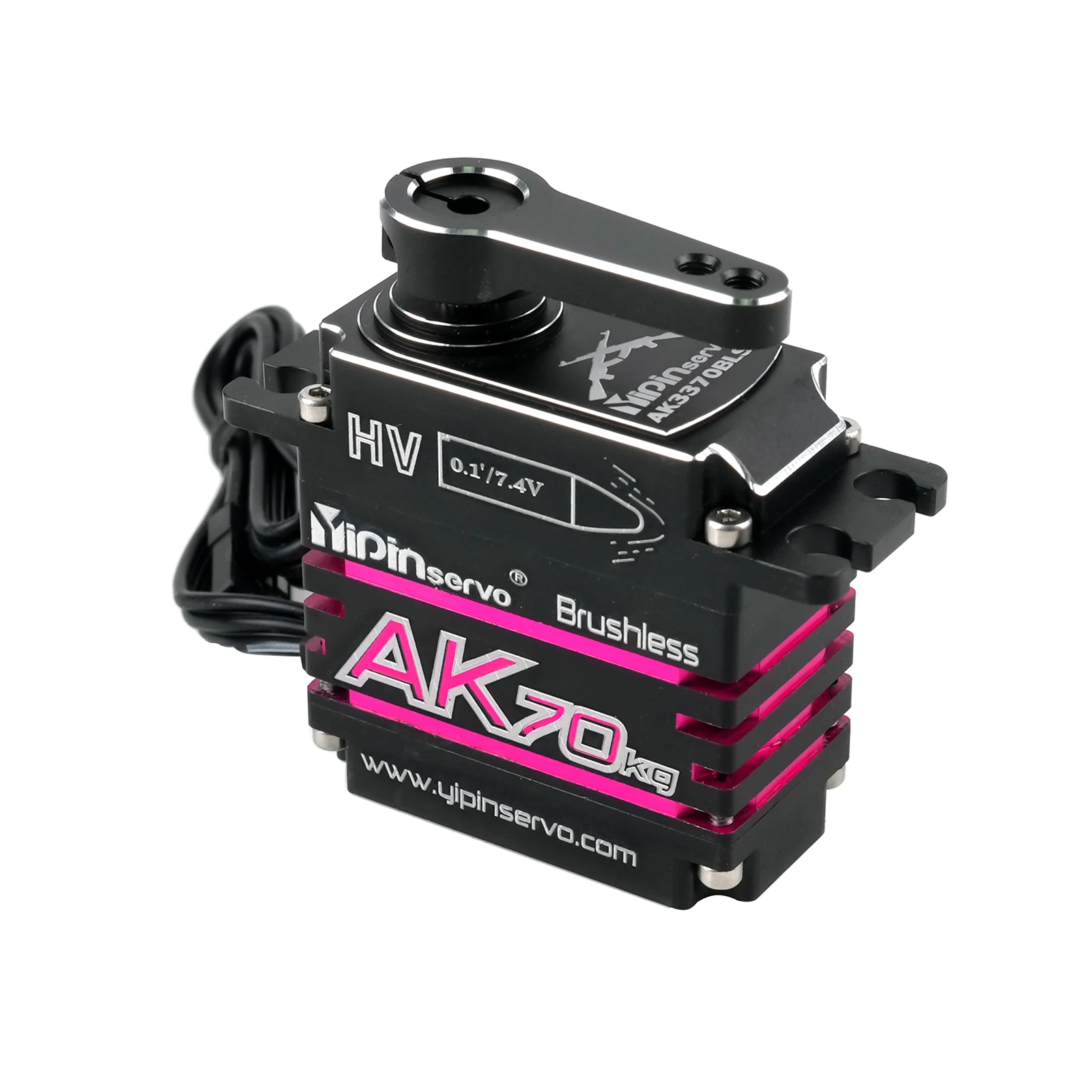 

YIPINServo AK70 70KG Brushless Digital Servo 8.4V HV Magnetic Induction IP68 Waterproof 180 Degree 1/8 1/10 RC Car Crawler