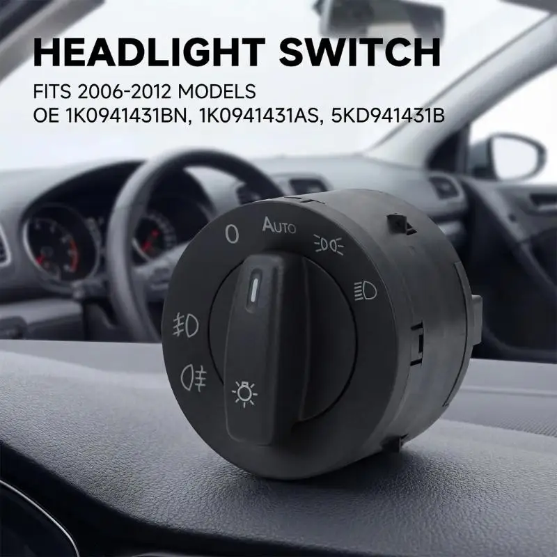 

Headlamp Fog Light Control Switches for Golf 5 6 Replace 1K0941431BN 1K0941431AS
