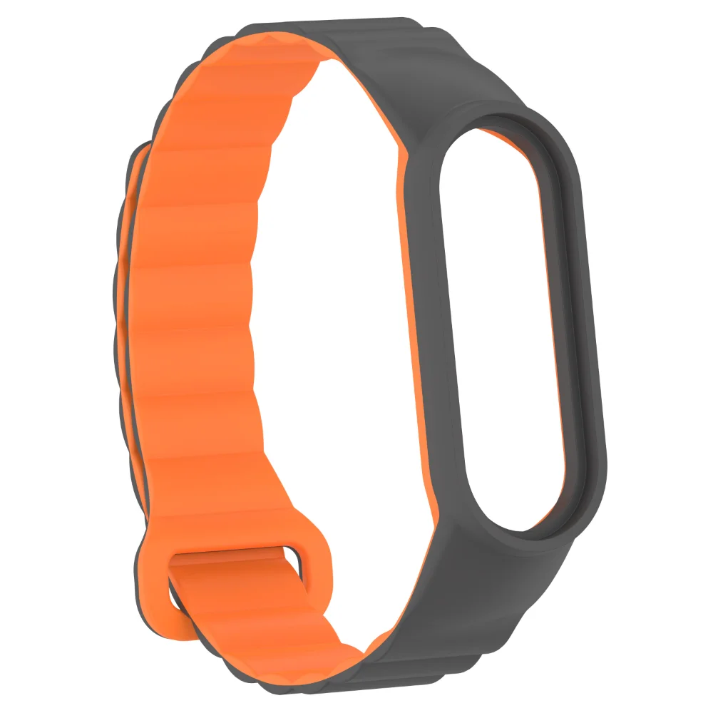 Magnetic Silicone Strap for Xiaomi Mi Band 9 8 7 6 5 4 3 Bracelet Two-tone Wristband for Mi Band 7 6 5 Mi Band 9 8 Accessories