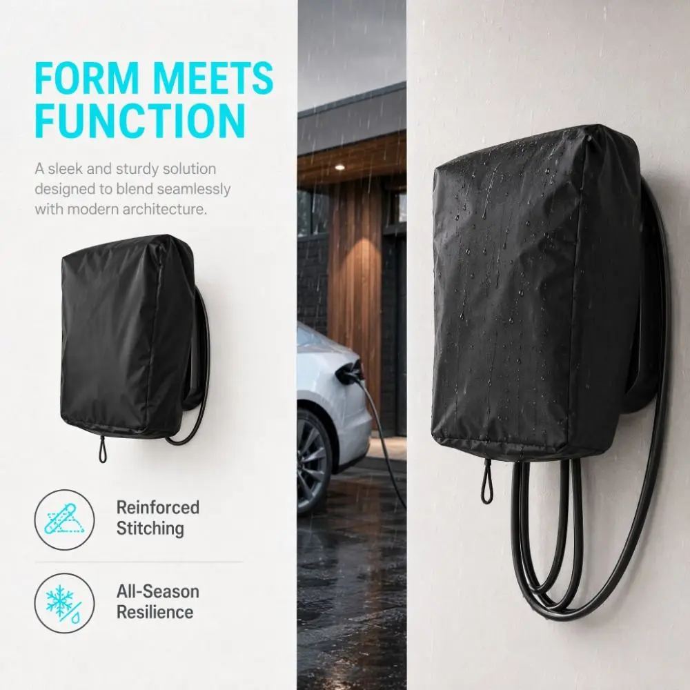 Universal EV Charger Cover Waterproof Weatherproof Electric Vehicle Charging Station Cover Dustproof Rainproof