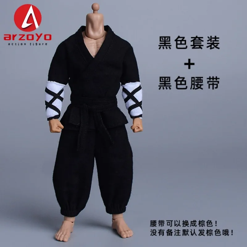 Romankey 1/12 homem soldado monge marcial roupas de luta conjunto wuxia lanterna calças roupas modelo caber 6 "figura ação corpo boneca