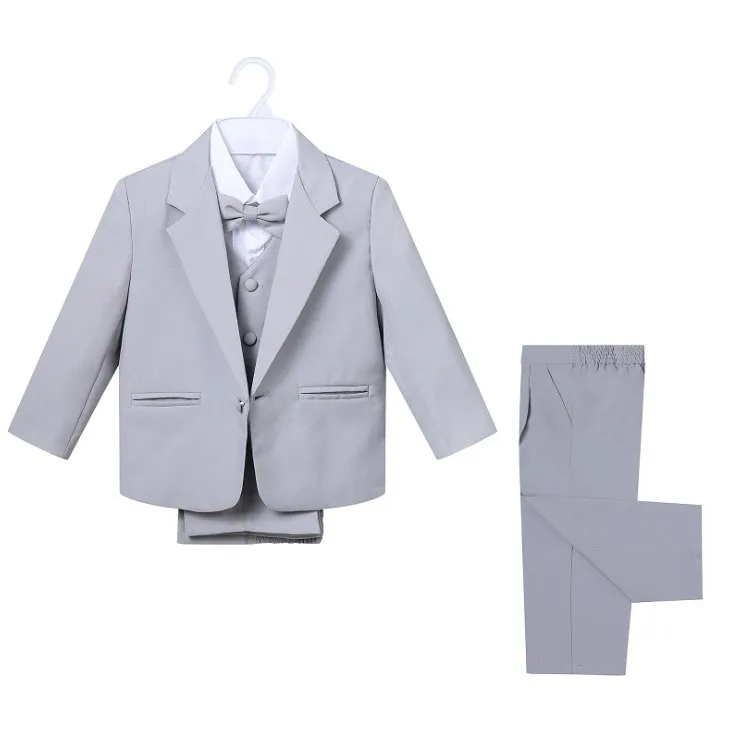 Hot~Little Boy Formal Suit/Baby Boy Clothes/Gentleman Bowtie Baby Boys 5-piece Suit Set 3187