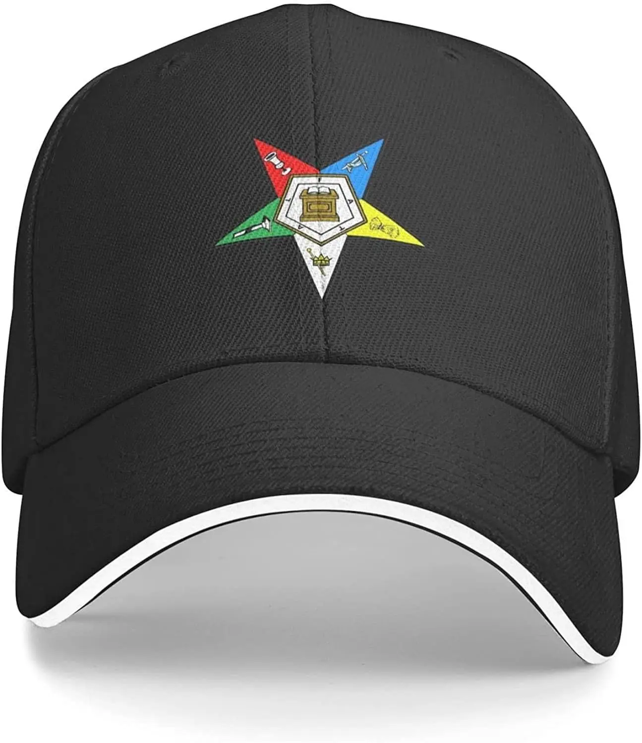 OES Eastern Star Baseball Golf Cap Casquette Outdoor Trucker Hats Adjustable Custom Black