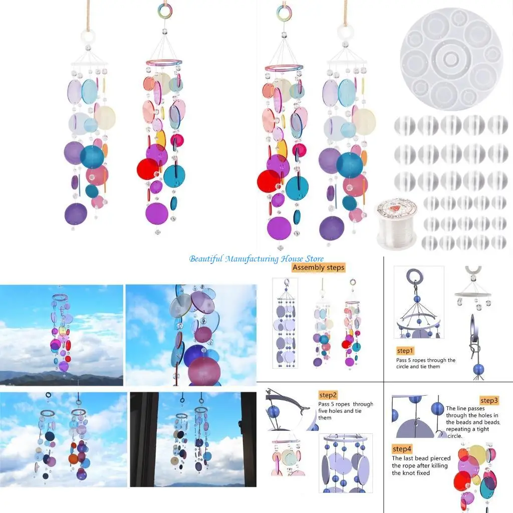 

E56A Wind Epoxy Molds Home Decoration Mold Garden Gifts for Grandma Children Mom