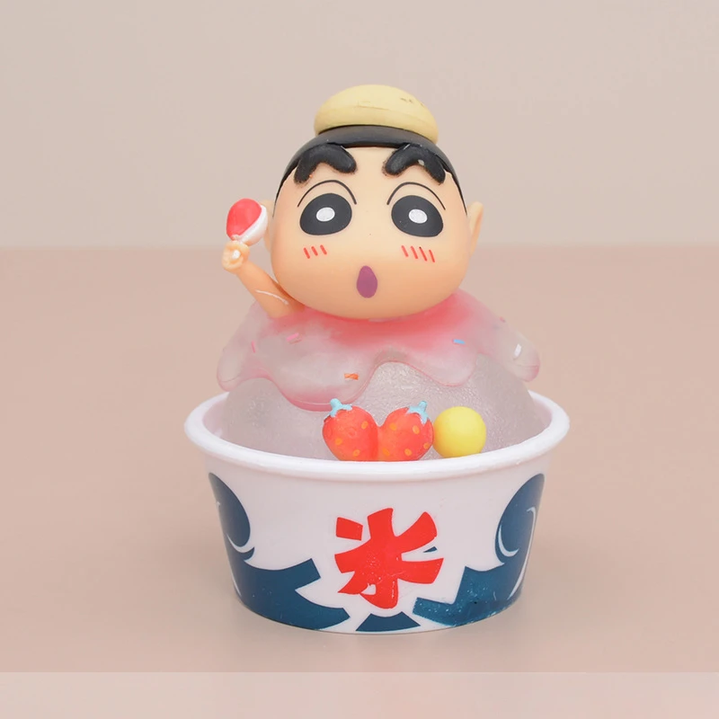 Crayon Shin-chan Dim Sum Time Ice Cream Shin Candy Shin Afternoon Tea Dim Sum Time Shin Scene Decorations for Christmas Gift