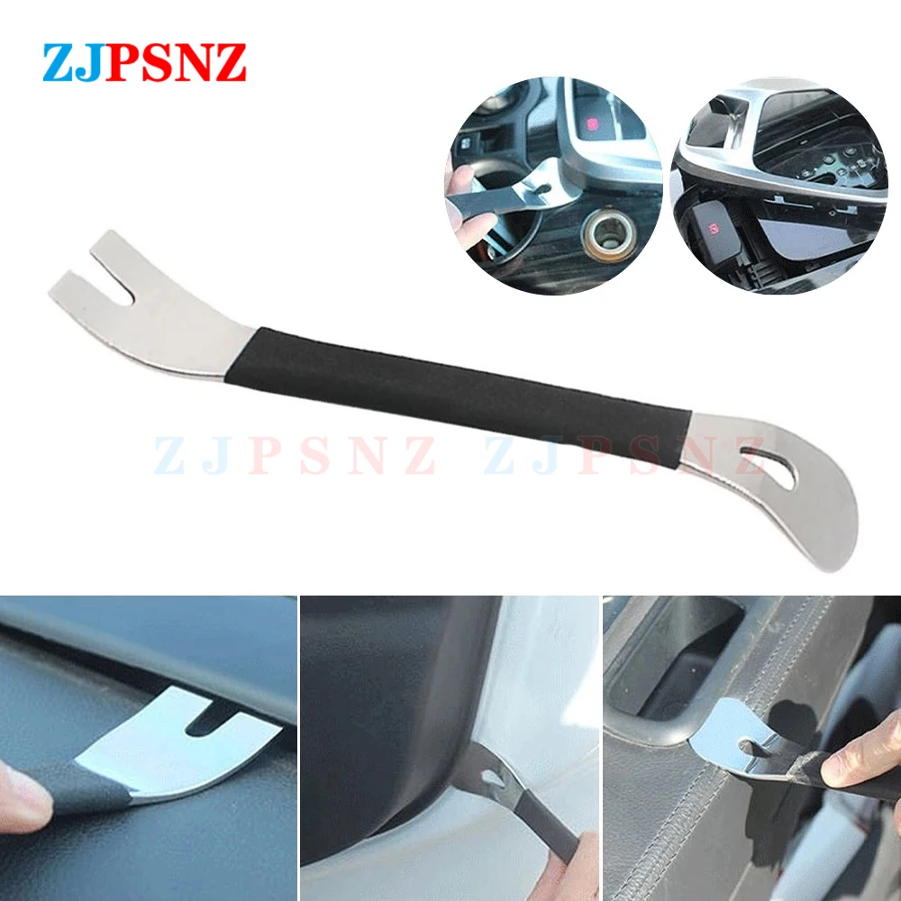 Car Trim Removal Tool Stainless Steel Durable Two-end Trim Removal Level Pry Door Panel Audio Terminal Fastener Remov Tools