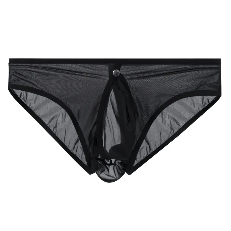 

Sheer Mesh Briefs for Men Sexy Low Rise Elastic Breathable U-Pouch Daily Underwear