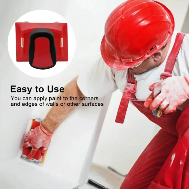 Red Nylon Bristles Paint Edger for Home Interior Plastic Wall Cutting in Corner And Edges Painting Tool with Pad - view 4