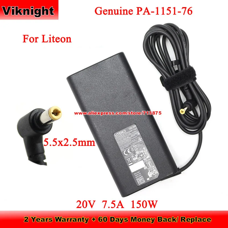 

Genuine PA-1151-76 for Liteon AC Adapter 20V 7.5A 150W for CLEVO NP50PNK GIGABYTE G5 KF KF5 LG UltraPC 17U70Q-P.AAS7U1 HASEE MSI