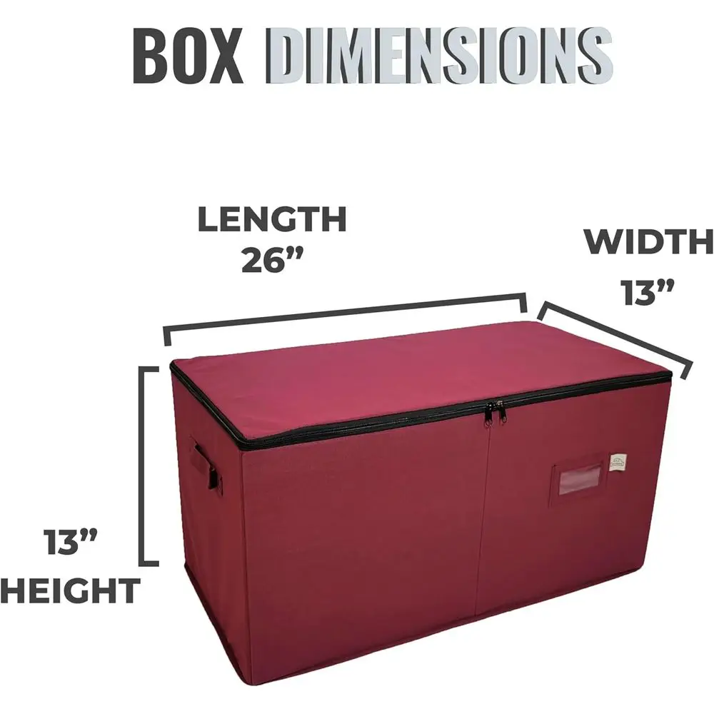 Adjustable Divider Ornament Storage Box, Protects 54 4-Inch Decorations (SB-40044-VT)