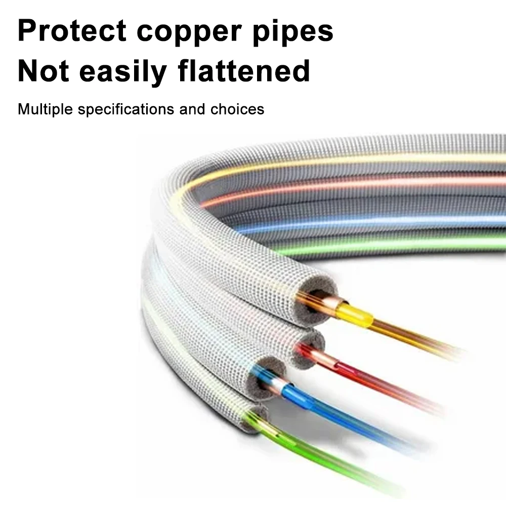 4 Meters Copper Tube Protector  High Temperature Resistance Heat Shrink Pipe Elbow Rubber Strip Hardware Copper Pipe Protection