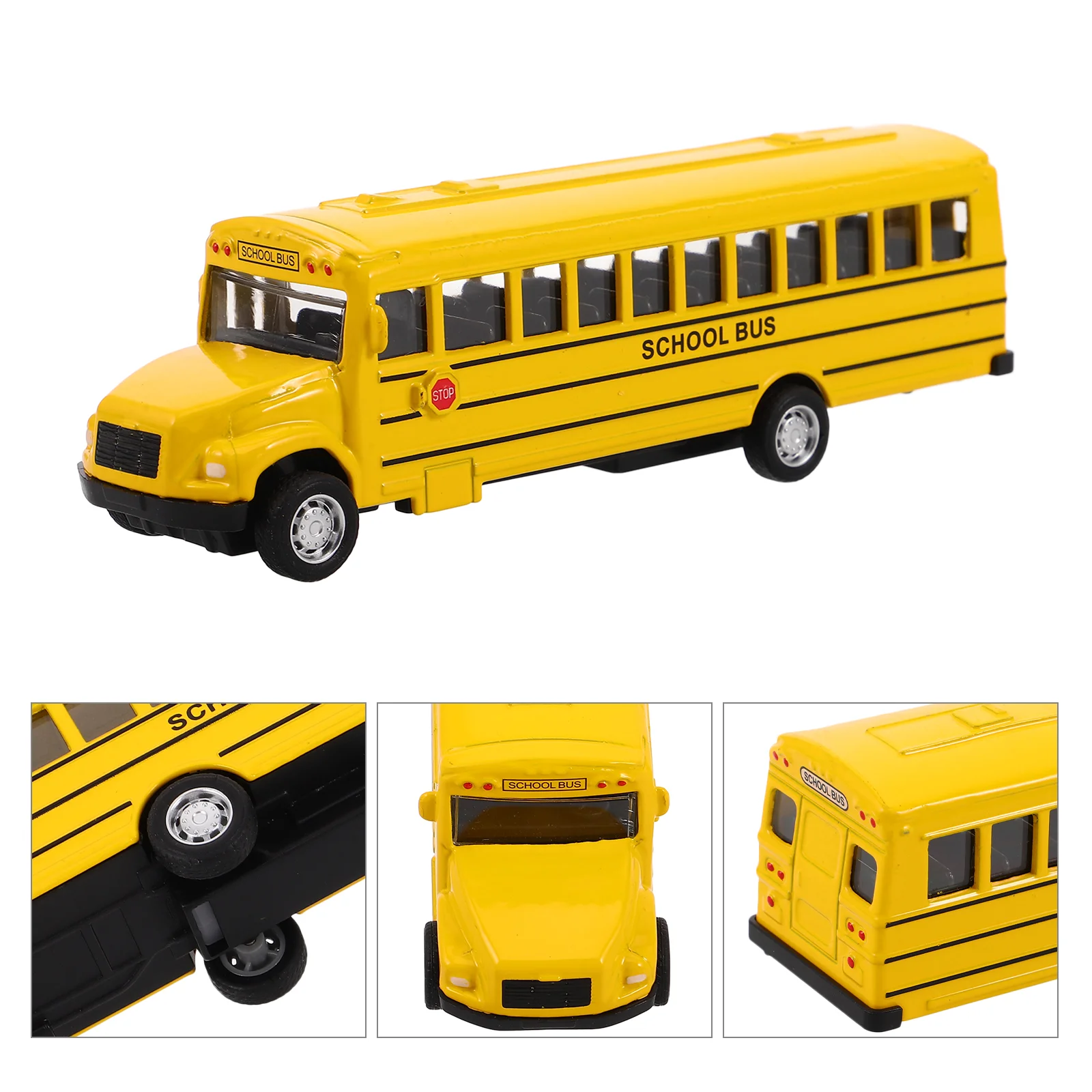 Escola modelo de metal fundido puxar para trás carros design realista inércia unidade valor educacional veículo vintage brinquedos transporte brinquedo