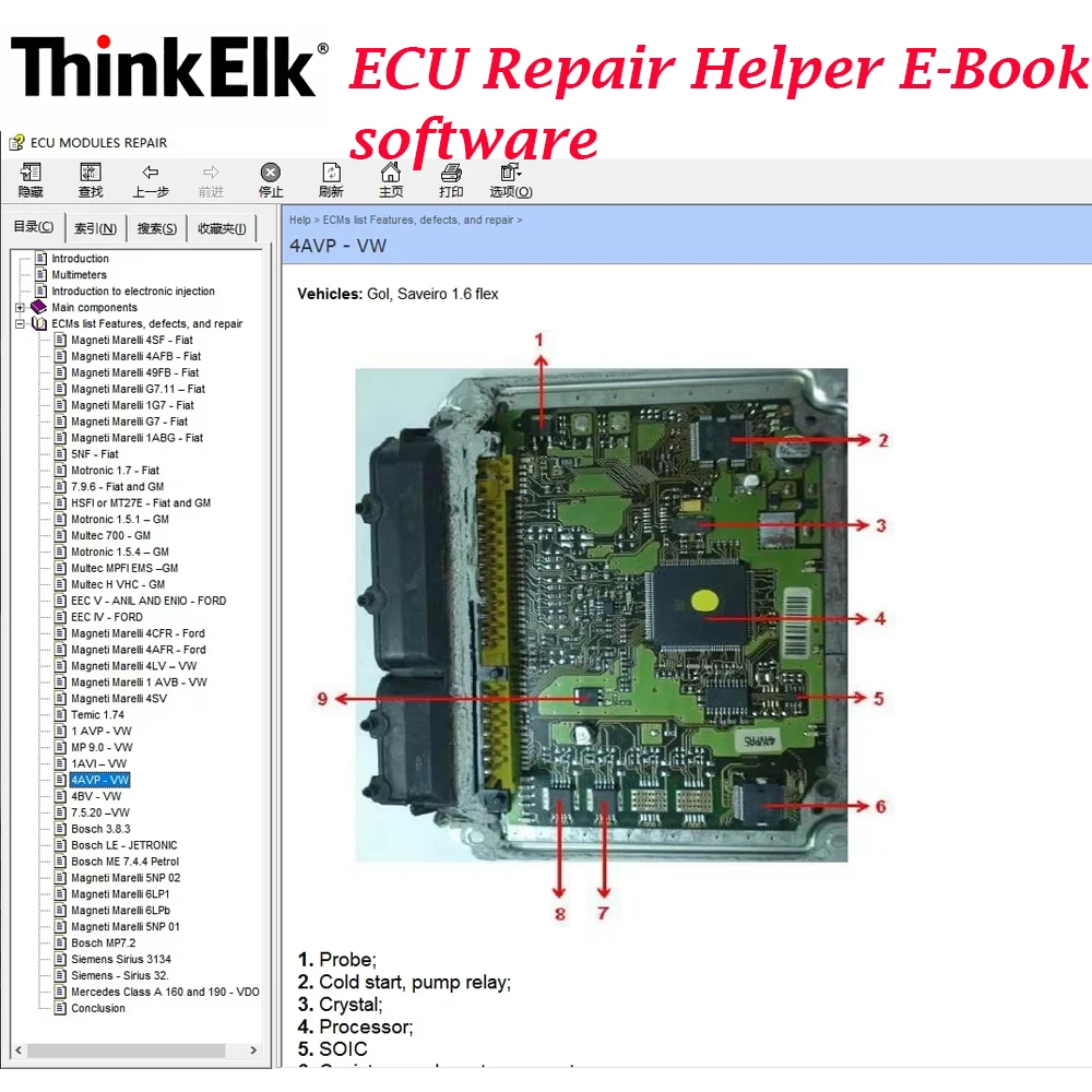 ECU Repair Helper E-Book software ECU Repair Software EEprom decoder ompatible with Bosch and other car ECU systems