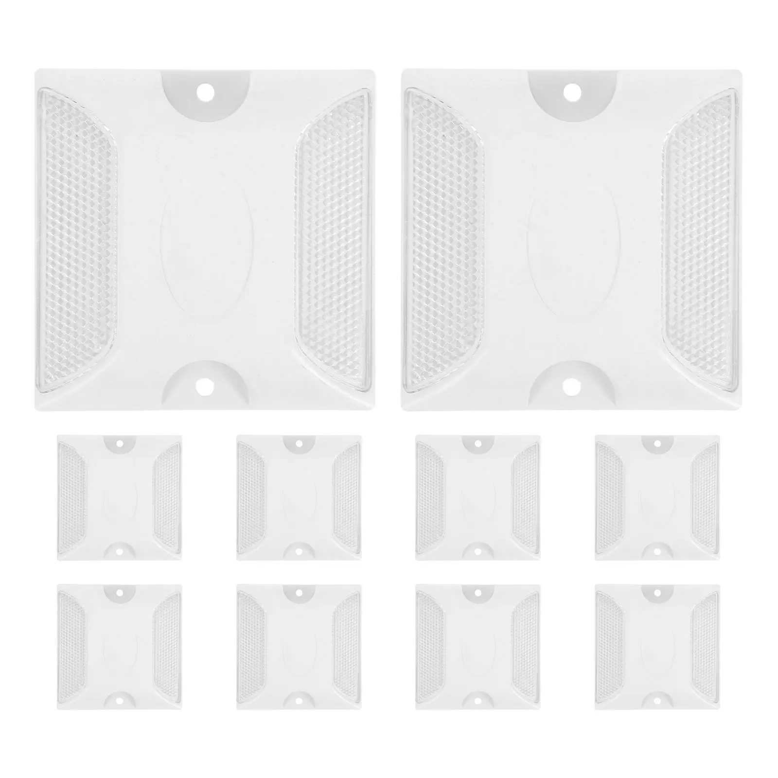 10 قطعة علامات الطريق العاكسة عالية الوضوح البلاستيك الأسفلت عاكسات السلامة درب المرآب الممر الرصيف #5