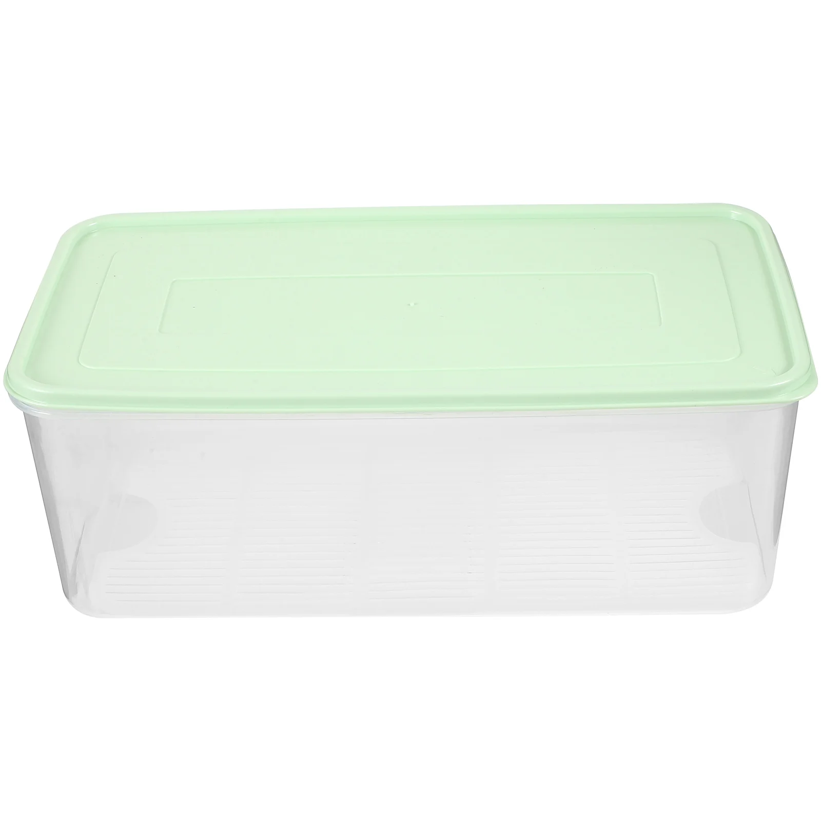 

Transparent Crisper Simple Fruit Vegetables Storage Crisper for Home Store Restaurant (Large Size With Drainer Piece)