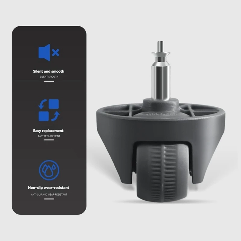 A44F-عجلة السفر لـ Narwal J4 / J5 جهاز آلي لتنظيف الأتربة أجزاء مكنسة عالمية مرفقات العجلات