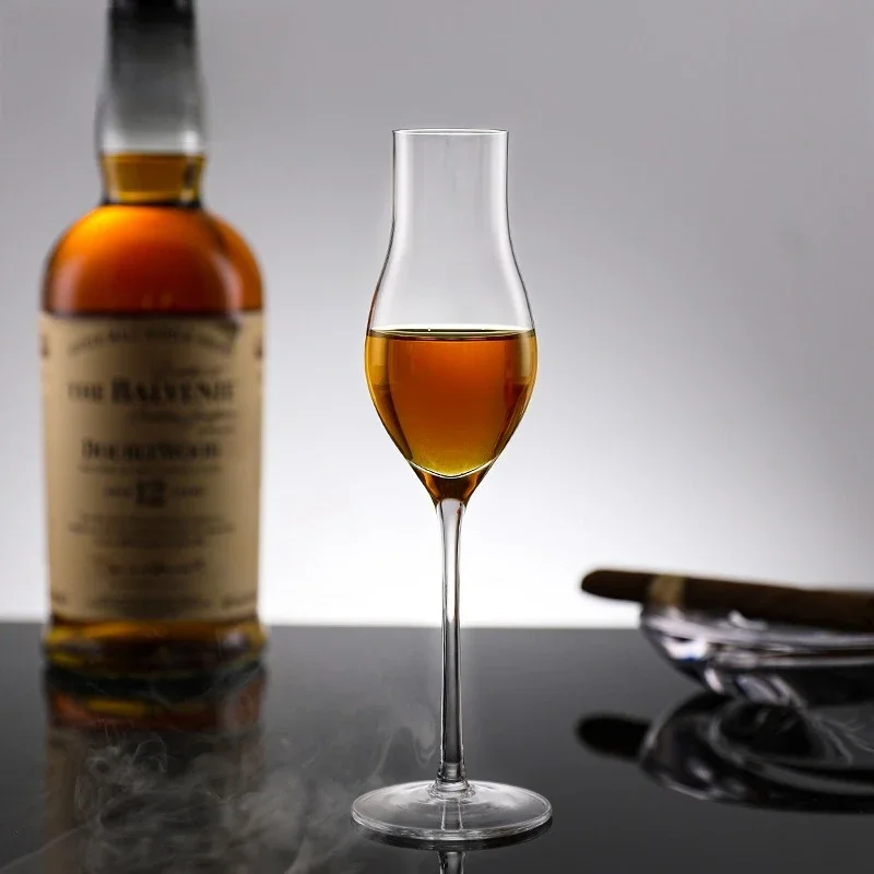 Manual blowing tall wine tasting whiskey smelling cup professional tasting cup