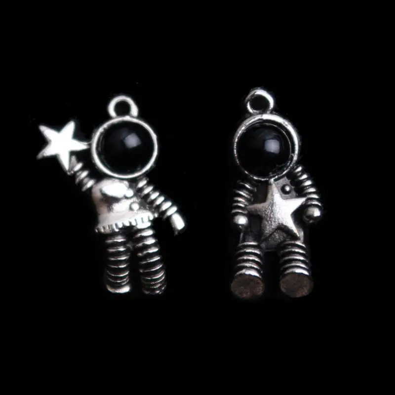 Fashion 20x/Set Universe Astronaut Tibetan Silver Antique Silvery Space Pendant for DIY Bracelets Jewelry Making