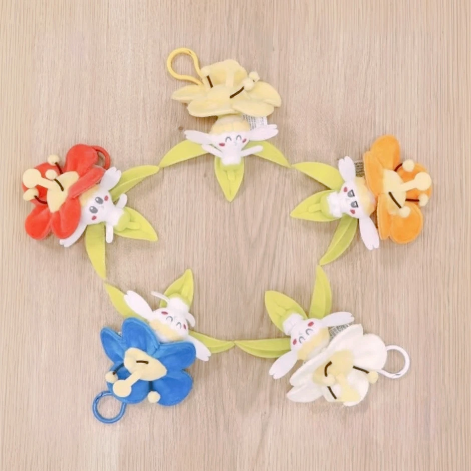 

Pokémon Dazzling Flowers Series Plush Pendant Flabébé White Blue Orange Yellow Red Party Souvenir Children's Birthday Gift