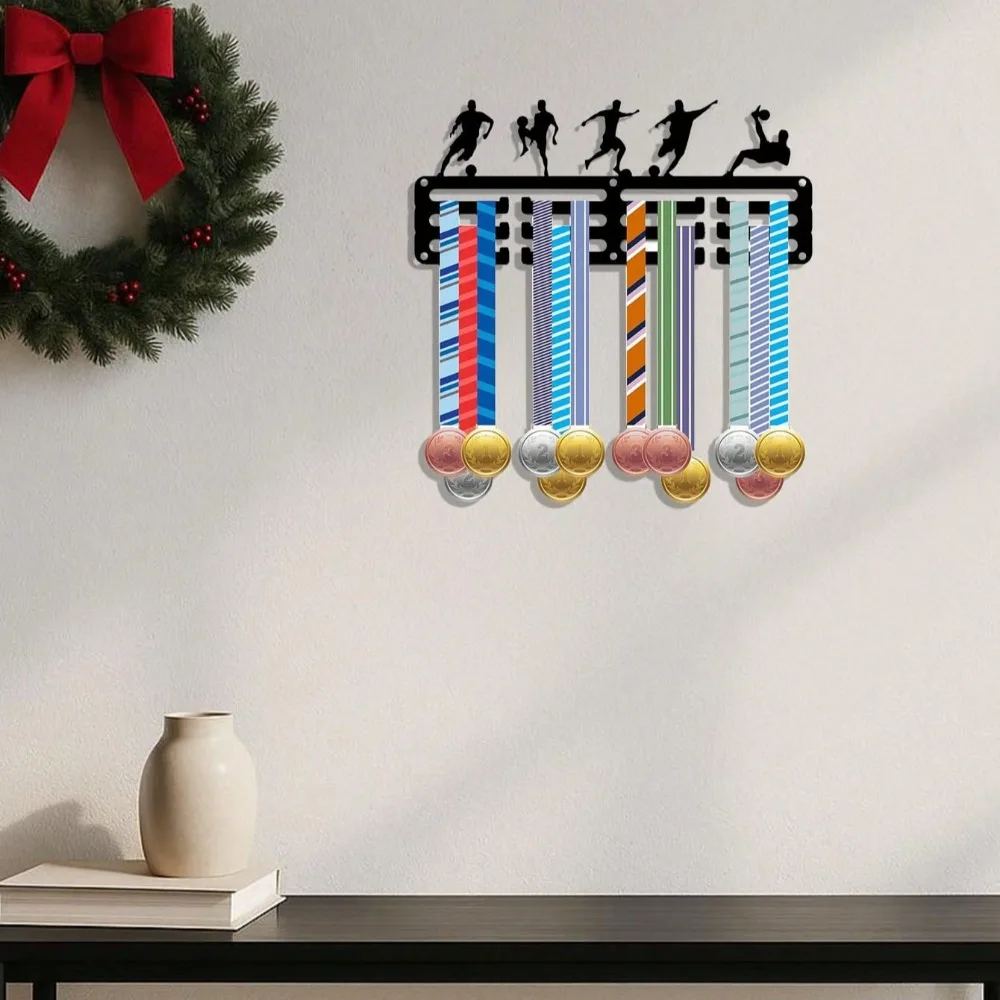Ganchos deportivos de Metal negro, exhibición de medallas y perchas de trofeo para atletas, decoración de gimnasio, regalo para entusiastas de los deportes, Ideal para dormitorio, 1 ud.