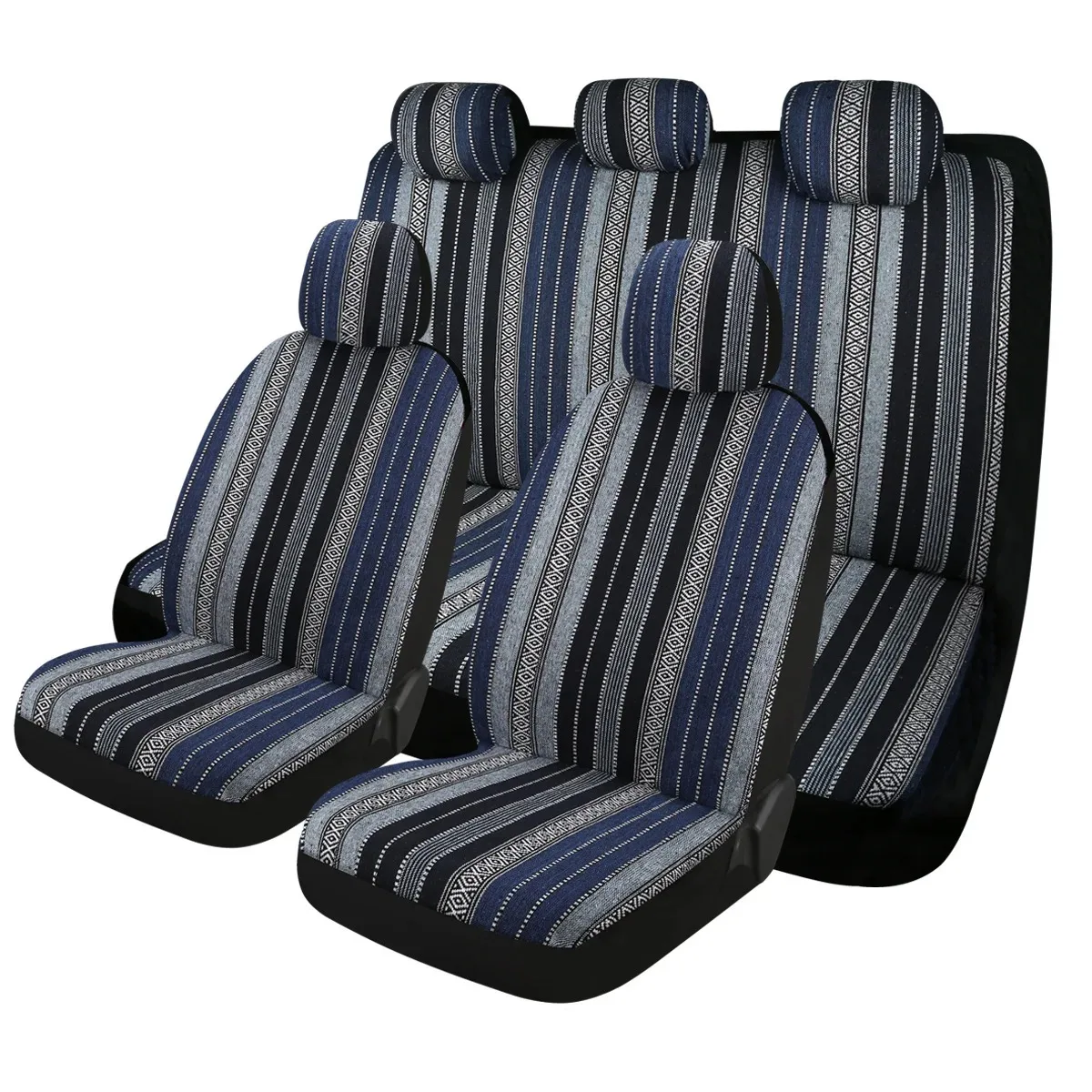 

Popular Ethnic Fabric Car Seat Covers Universal Type Suitable for 5 seater Car Interior Accessories Auto Seat Cover Cushions